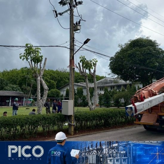 งานปักเสาพาดสายและติดตั้งหม้อแปลงไฟฟ้าครบวงจร (Transformer Installation & Utility Liaison)
